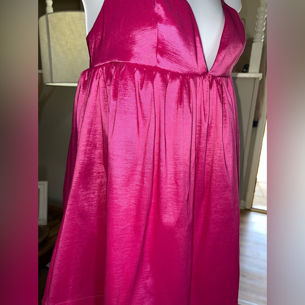Women’s Dress SMALL For Love And Lemons “Selina Dress” Hot Pink gorgeous!🩷 NWT - Picture 3 of 10